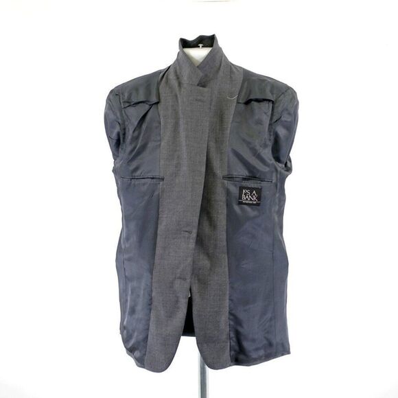 Jos A‎ Bank Wool Gray 40R 2 Button Suit Jacket / Blazer - Picture 10 of 12